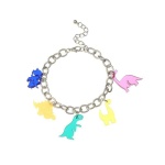 Bracelet enfant avec pendentif dinosaure multicolore. Bonne qualité et très pratique.