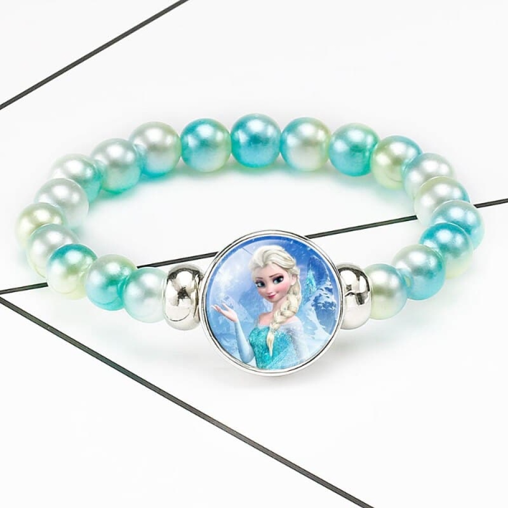 Bracelet perle avec pendentif Reine des neiges • Enfant World