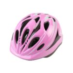 Casque de vélo respirant pour enfant rose sur fond blanc