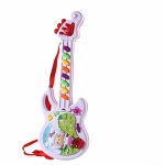 Guitare éléctrique jeu musical pour enfant coloré sur fond blanc