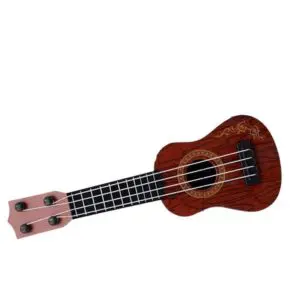 Mini guitare classique à 4 cordes pour enfant, bonne qualité et très pratique.