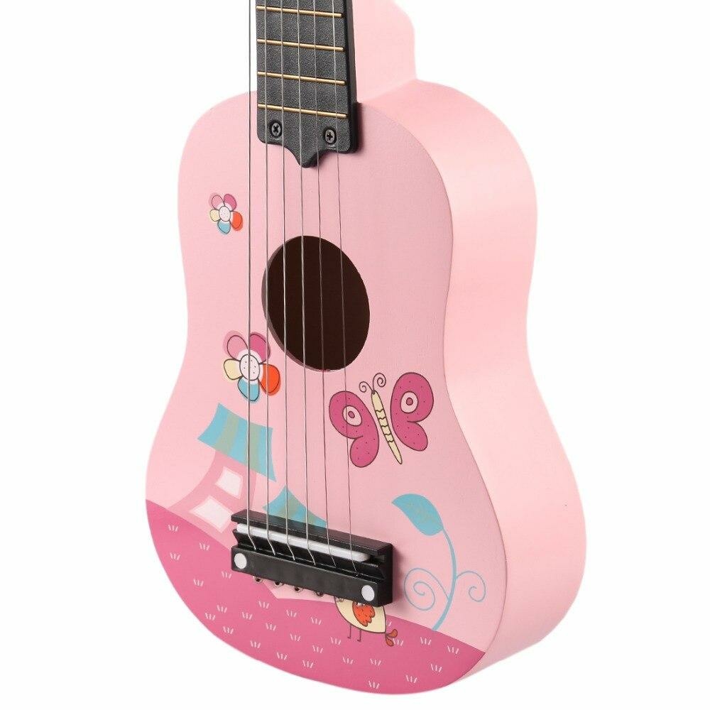 Guitare acoustique JE6 en tilleul avec cordes médiatées, instrument de  musique pour enfants, jouet intérieur pour maire, cadeau pour enfants, 25 po