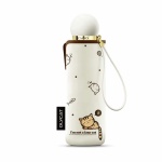 Mini parapluie de poche à motif chat. Bonne qualité et très tendance, couleurs blanc.