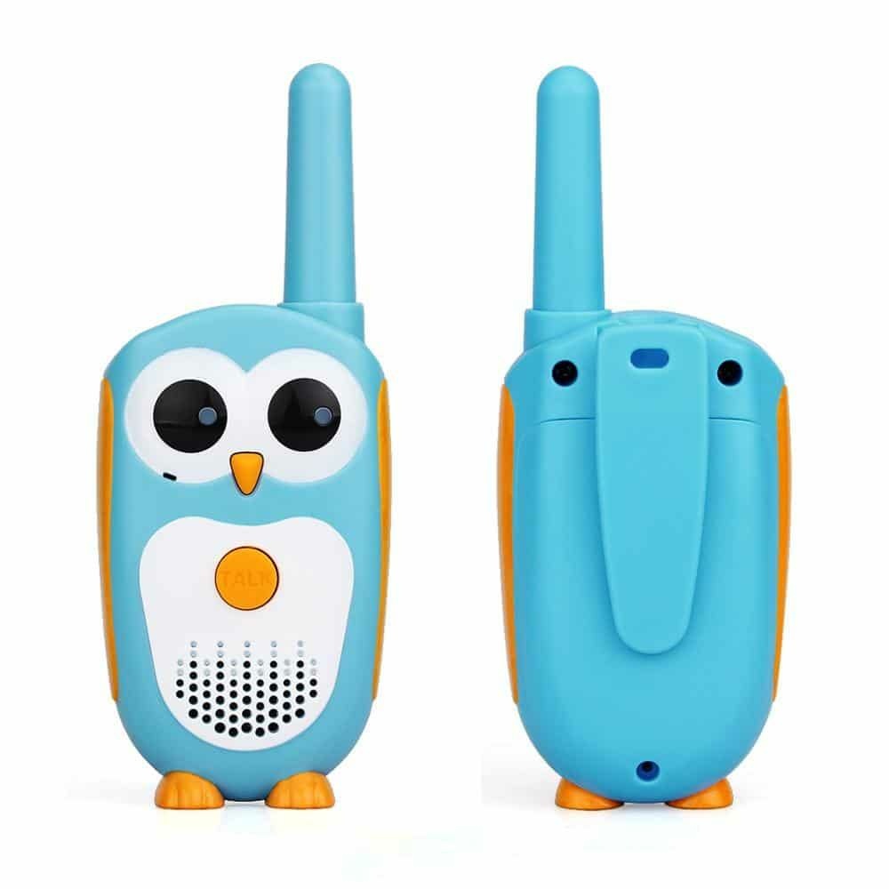 Talkie-walkie forme hibou pour enfant; Bonne qualité et très pratique.