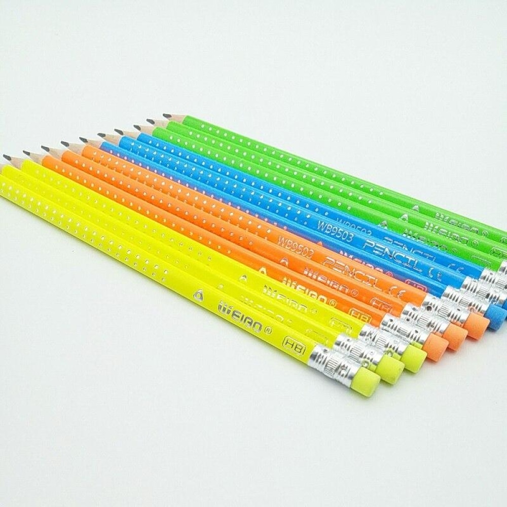 Ensemble de 12 crayons à motif paillettes pour enfant. Bonne qualité et très pratique.