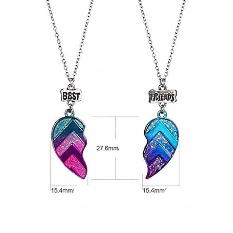 Ensemble De 3 Colliers Pendentifs En Forme De Cœur Creux Avec Inscription « meilleurs Amis Pour Toujours » Pour Filles,Cadeau D'amitié Pour 3,Bijoux Tendance - Buy Product on