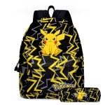 Sac à dos enfant Pokémon Go en noir avec trousse avec motif pikachu en jaune