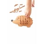 Hérisson en bois enfichable pour enfants avec petites pièces