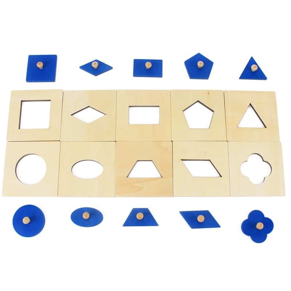 Puzzle des formes géométriques beige et bleu