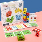 Jeu Montessori de cartes et cubes pour apprendre les formes pour enfant. Bonne qualité et très pratique.