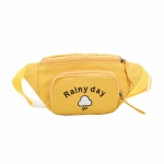 Mini sacoche pour enfants en jaune avec motif en blanc devant
