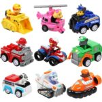 lot de 9 vehicule du dessin animé pat patrouille avec ses figurine
