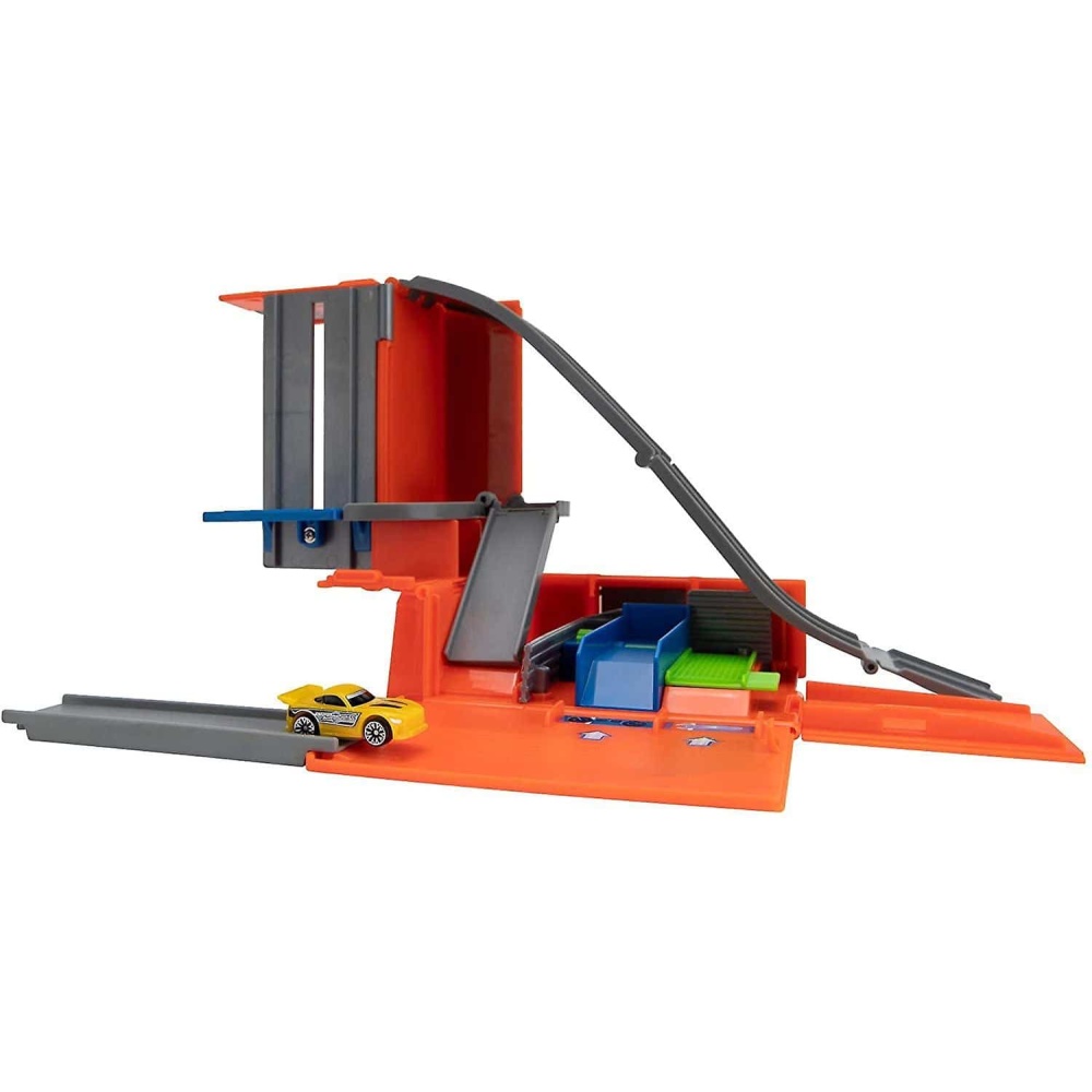 Micro machines tuner garage avec voiture inclus en orange et gris