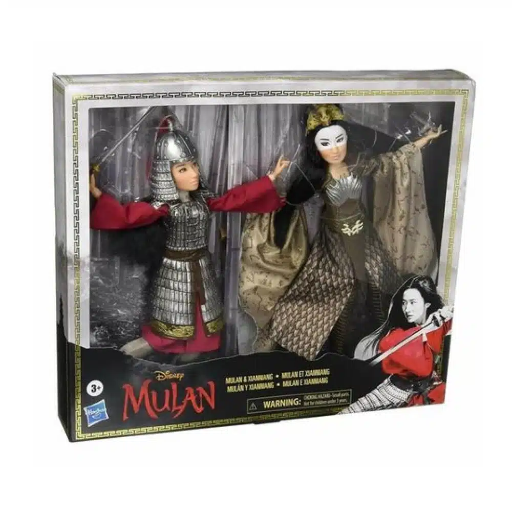 Coffret de poupee Mulan Guerrière avec des protectionsde guerre