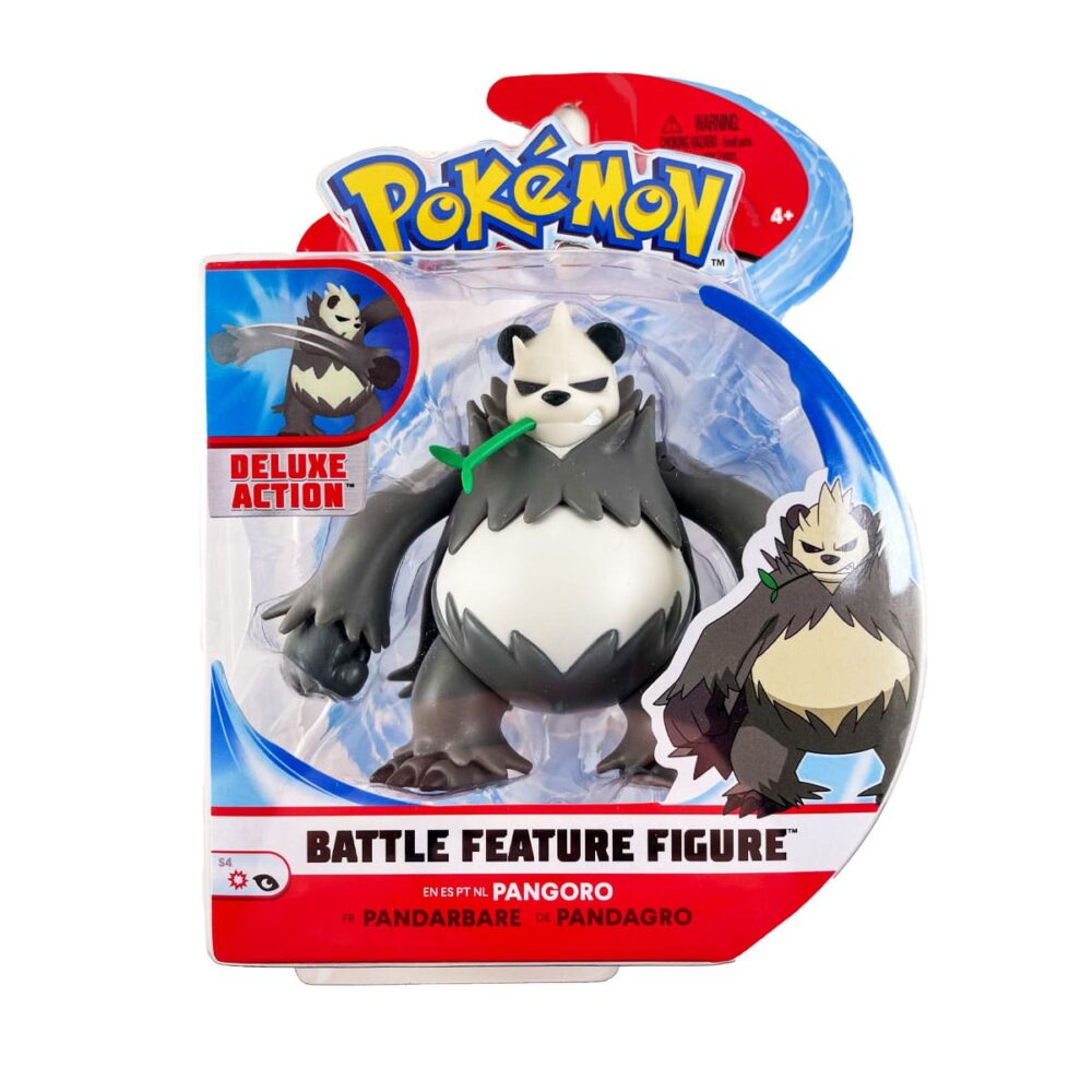 Figurine Pandarbare Pokemon XXL style panda avec herbe dans la bouche