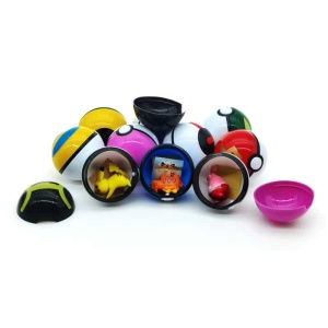 Lot de 12 Pokéballs avec figurines Pokémon