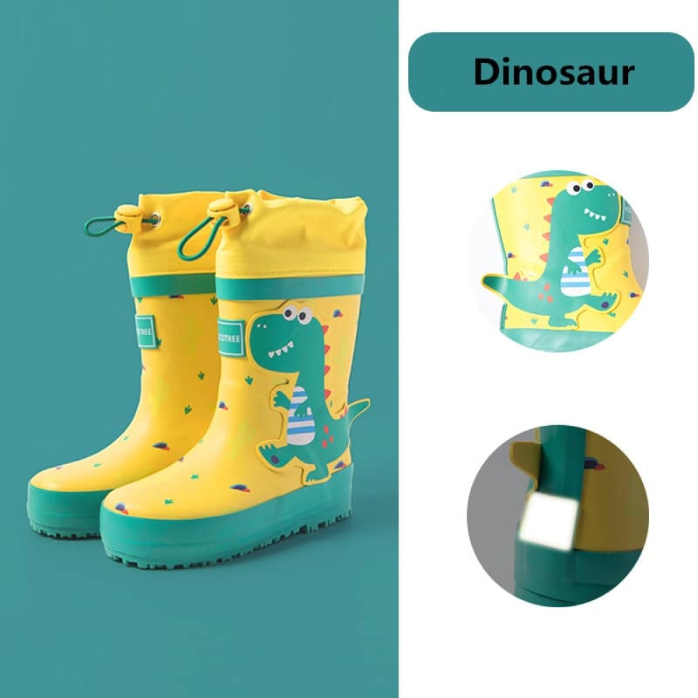 Bottes de pluie licorne et dinosaure pour enfants. Bonne qualité et très pratique.
