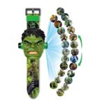 Montre Hulk avec projection d'images. Bonne qualité et très pratique.
