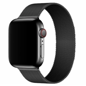 Bracelet boucle magnétique pour Apple Watch en noir metallique
