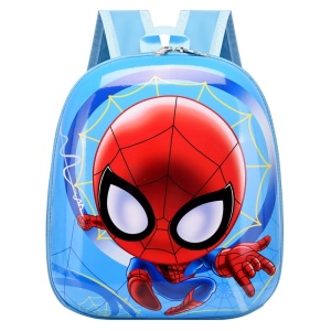 Sac à dos Spiderman mignon pour enfant bleu avec motif en rouge avec des gros yeux