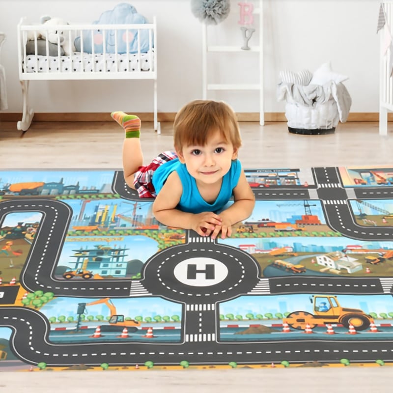 Tapis De Circuit Ville ColorBaby – Jeu éducatif Avec Accessoires Souples, Dès 2 Ans, Pour éveiller Et Imaginer