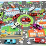 tapis de circuits pour voiture coloré pour enfant avec voitures