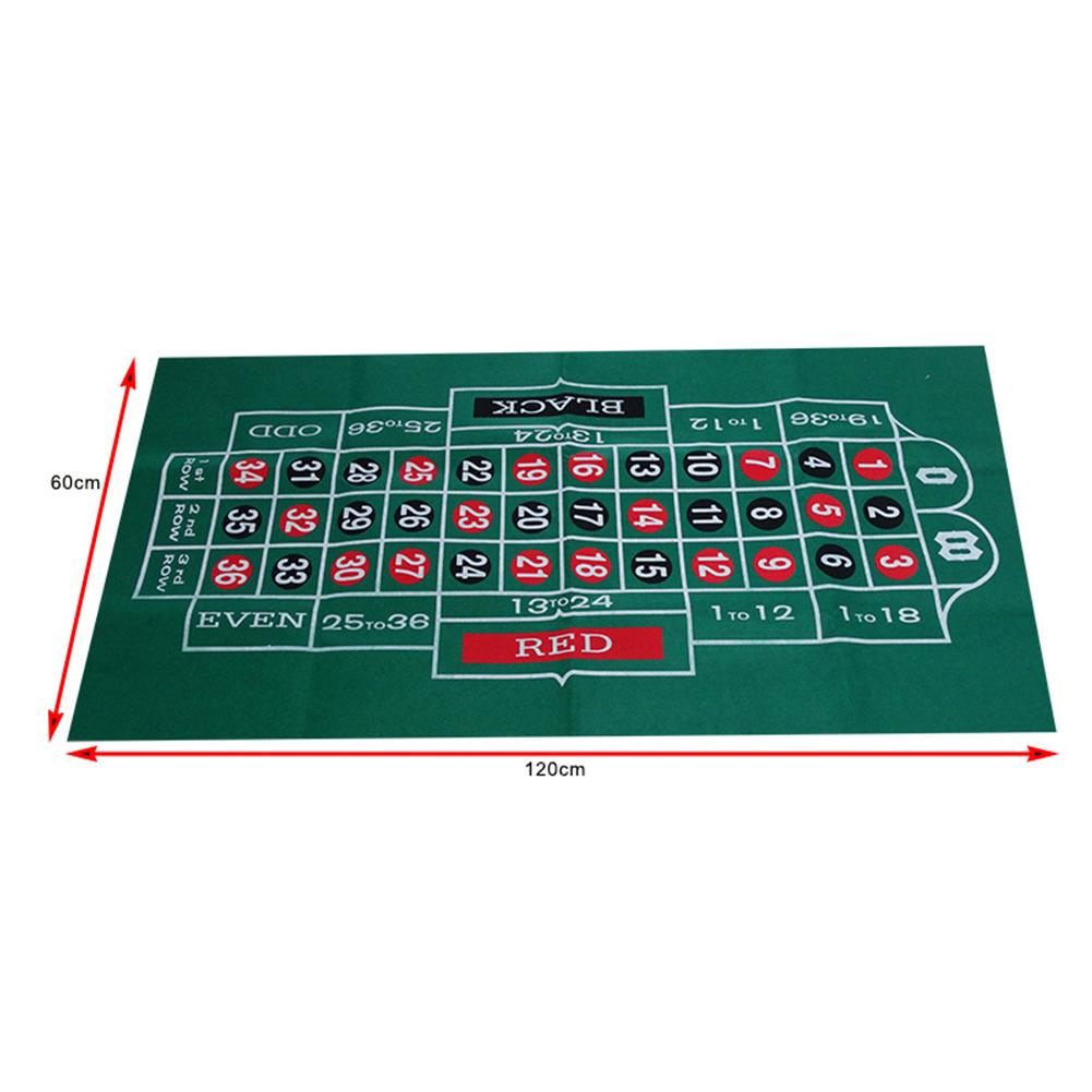 Tapis de jeu double-face Black Jack et Roulette en tissu feutre ...