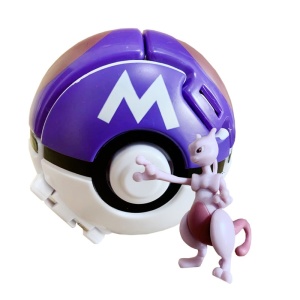 Figurines Pokémon Pokeball pour enfants mew avec pokeball en violet