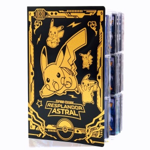 Grand Album Pokémon noir et jaune avec motifs pikachu
