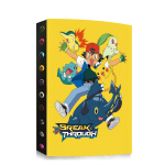 Porte Album de collection Pokémon pour enfants avec personages anime sur fond jaune