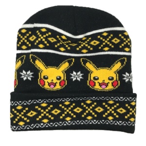 Bonnet mignon Pikachu Pokémon pour enfants avec motifs noel