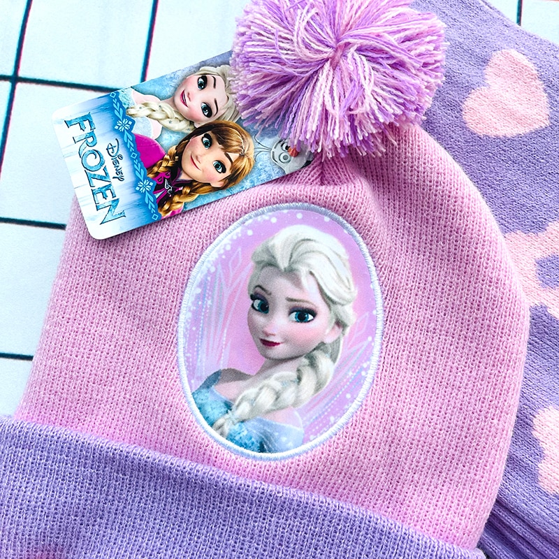 Bonnet Et écharpe Frozen La Reine Des Neiges Pour Enfant/fille - Rose Taille Unique - Neuf Avec étiquettes