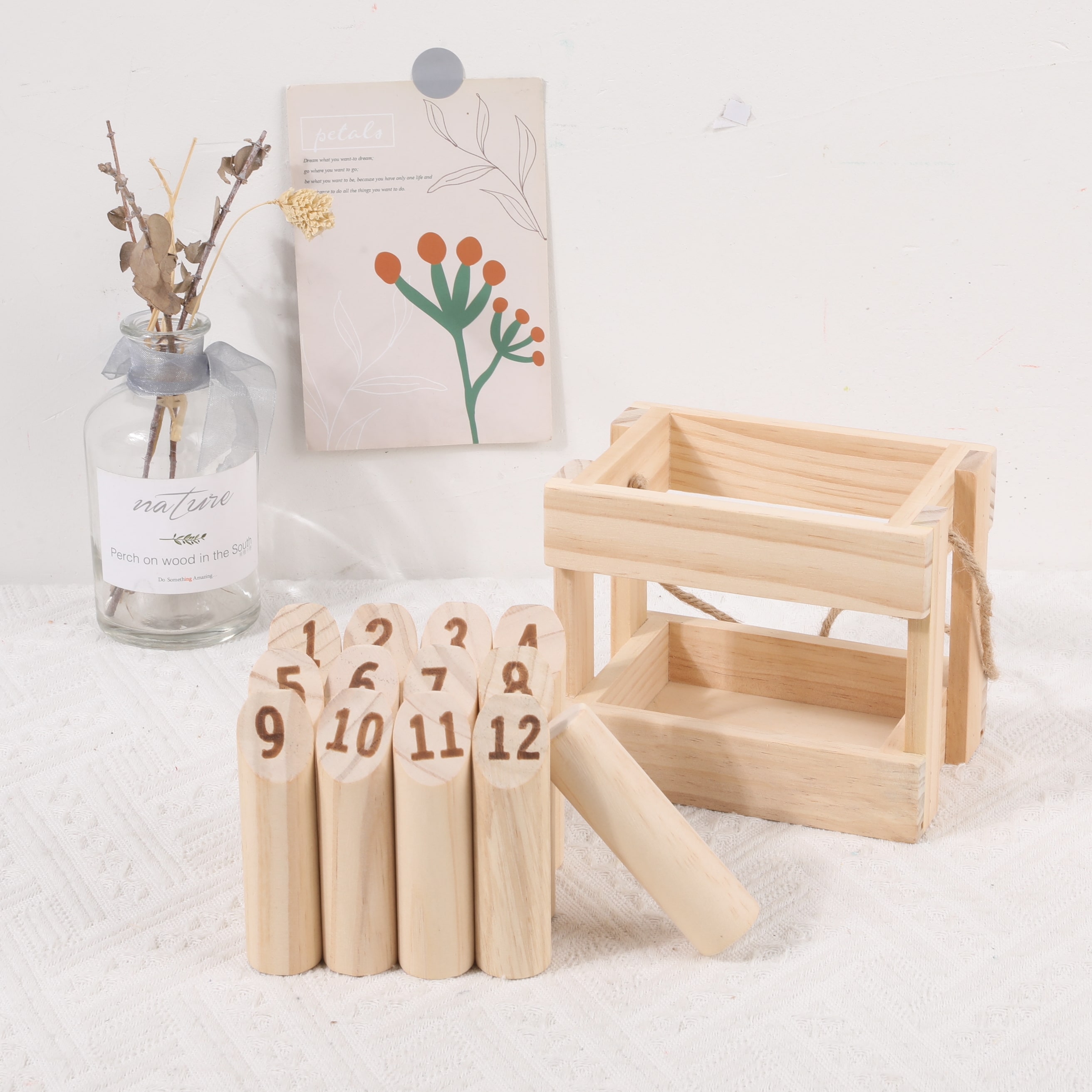 20 mini tampons encreurs en bois pour personnalisation insectes, papillons