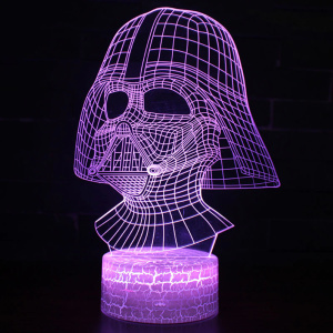 Figurine acrylique 3D  Star Wars led violet