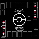 Tapis de jeu de cartes Pokemon noir