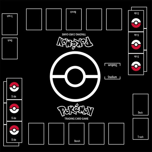 Tapis de jeu de cartes Pokemon noir