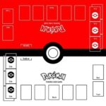Tapis de jeu de cartes Pokemon pokeball