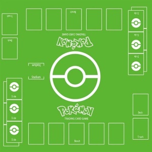 Tapis de jeu de cartes Pokemon vert clair