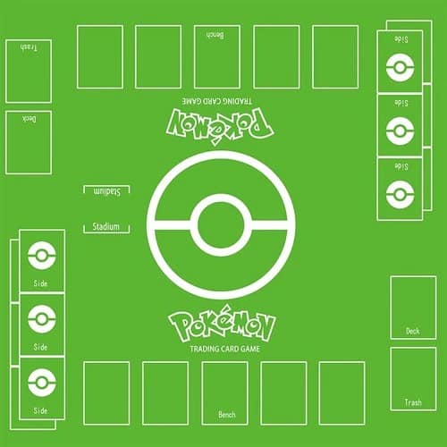 Tapis de jeu de cartes Pokemon vert clair