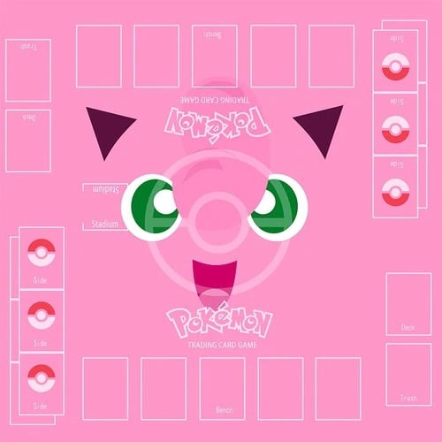 Tapis de jeu de cartes Pokemon rose