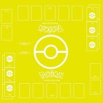 Tapis de jeu de cartes Pokemon jaune