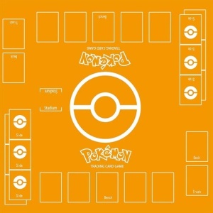 Tapis de jeu de cartes Pokemon orange