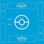 Tapis de jeu de cartes Pokemon bleu