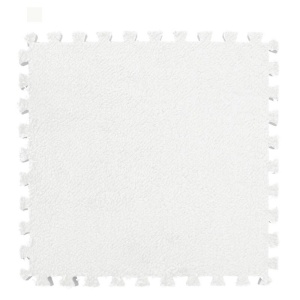 Tapis puzzle en mousse uni blanc