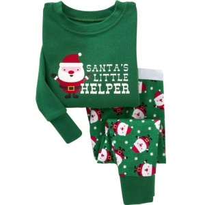 Pyjama de Noël motif père Noël pour enfant avec un fond blanc