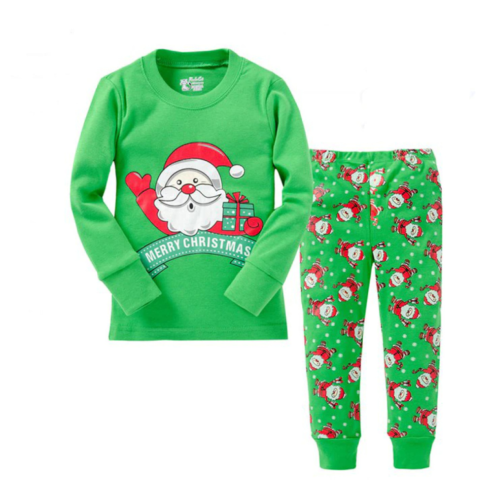 Pyjama de Noël chaud à motif père Noël pour enfants