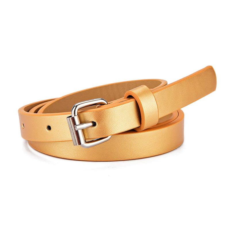 Ceinture En Cuir Vert Foncé, Rouge Et Dorée Avec Boucle En E | Essentiel Antwerp France