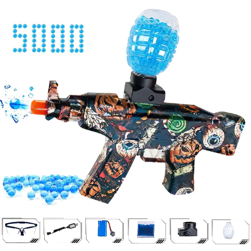 Pistolet à Orbeez multicolore à billes bleues pour enfants – Image 2