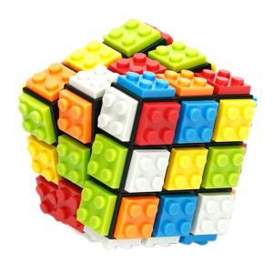 Rubik's cube pour enfant en lego coloré/multicolore