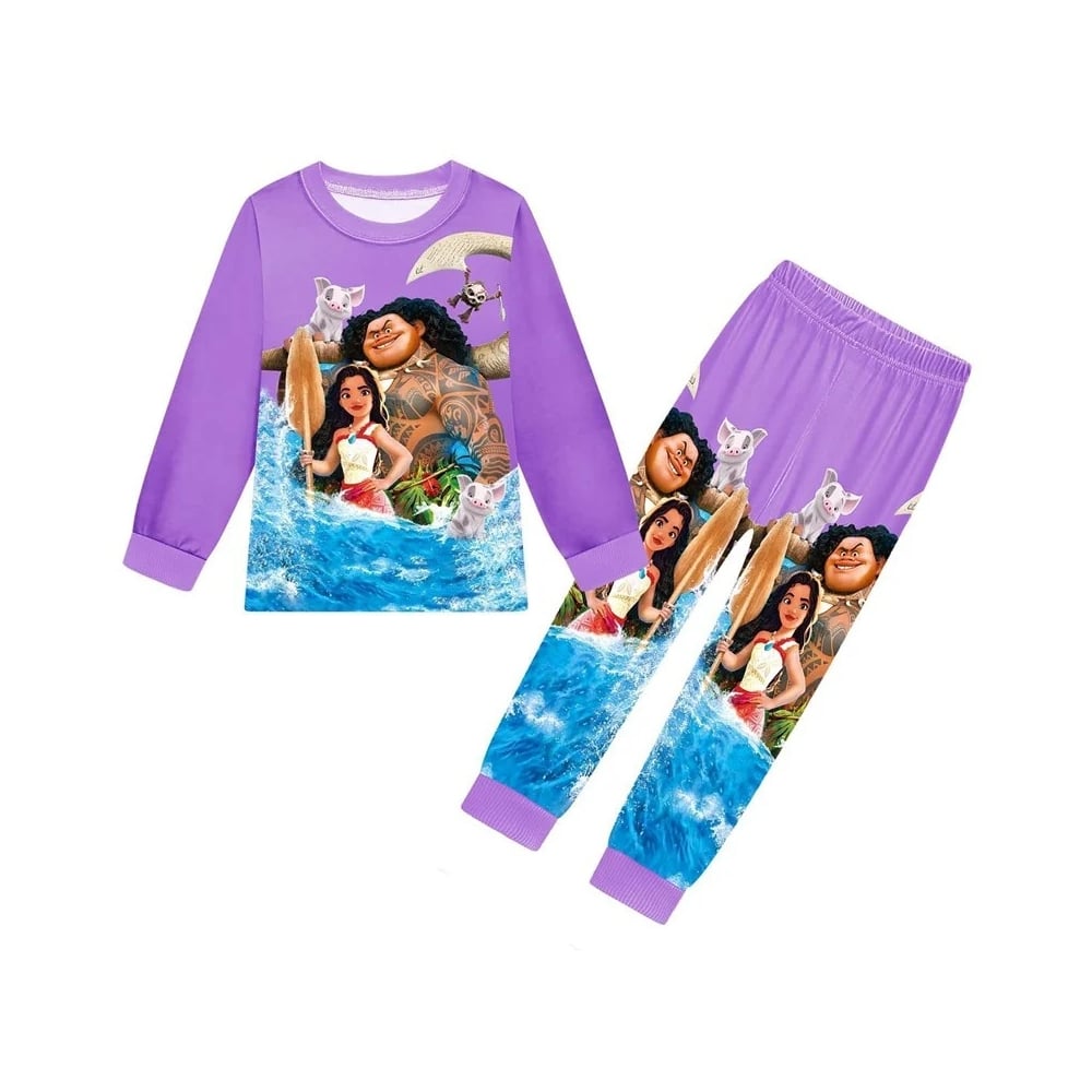 Pyjama hiver imprimé Vaiana 2 pour enfant – Image 14